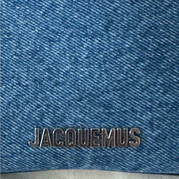NEW JACQUEMUS LE BISOU PERLE DENIM SHOULDER BAG - Picture 3 of 12
